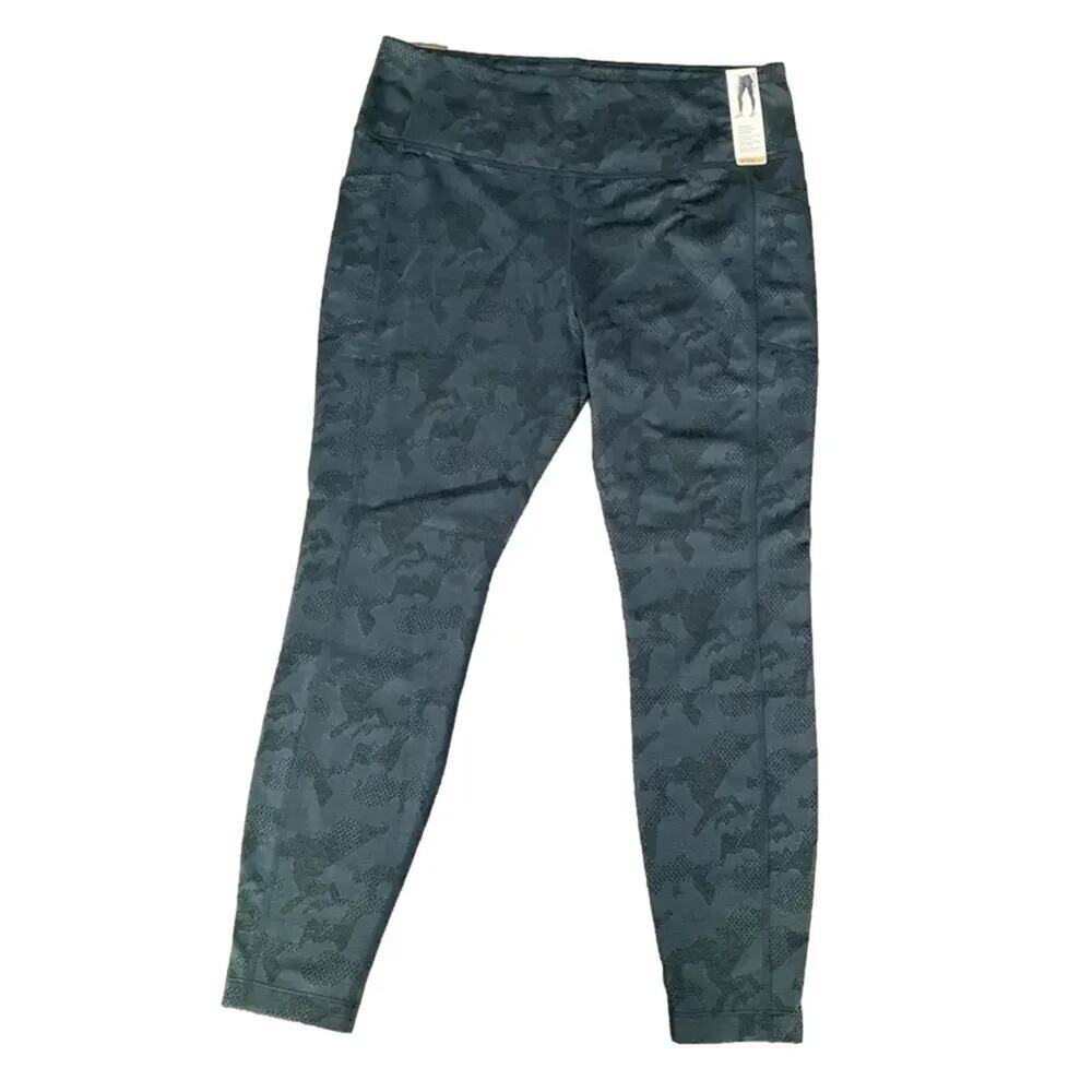 Mondetta Women's Legging Side Pockets Blue Size XL NWT